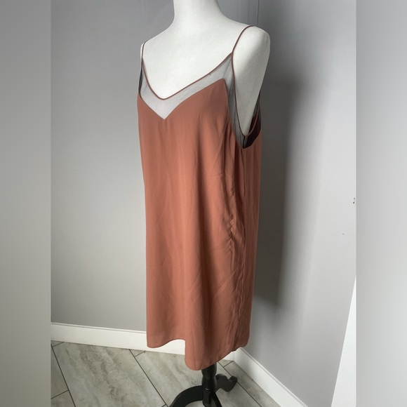 BABATON camisole slip dress with sheer upper size medium - Picture 2 of 8